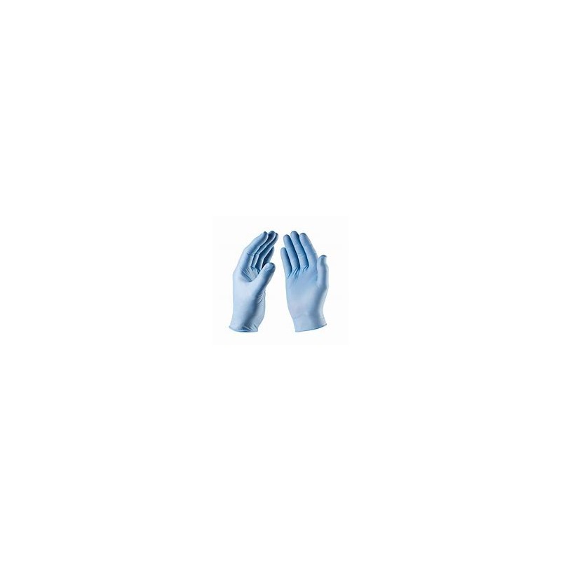 BLUE NITRILE GLOVES NON POWDERED MEDIUM BOX OF 100